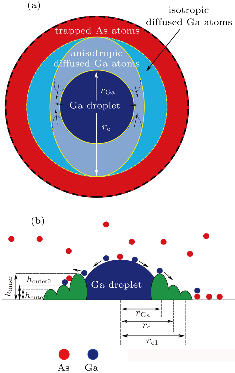 Effect Of Initial Crystallization Temperature And Surface Diffusion On Formation Of Gaas Multiple Concentric Nanoring Structures By Droplet Epitaxy